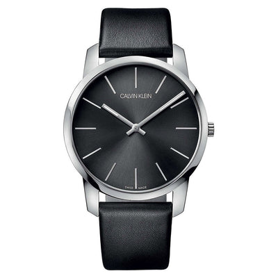 Orologio CALVIN KLEIN uomo City solo tempo pelle nero