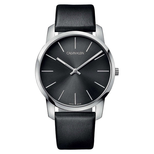 Orologio CALVIN KLEIN uomo City solo tempo pelle nero