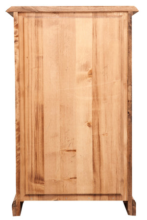 Biscottini Cassettiera Country in legno massello di tiglio finitura naturale L63xPR41xH100 cm. Made in Italy