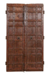 Biscottini Porta portone in legno massello e ferro da interno o da esterno vecchia e antica medievale scorrevole
