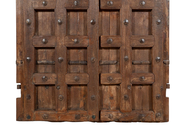 Biscottini Porta portone in legno massello e ferro da interno o da esterno vecchia e antica medievale scorrevole