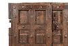 Biscottini Porta portone in legno massello e ferro da interno o da esterno vecchia e antica medievale scorrevole