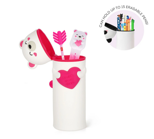 Astuccio 2 in 1 in Morbido Silicone - Kawaii, orso San Valentino