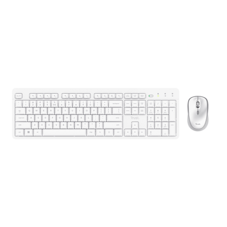 TRUST BUNDLE TASTIERA E MOUSE ODY II, BIANCO, IT