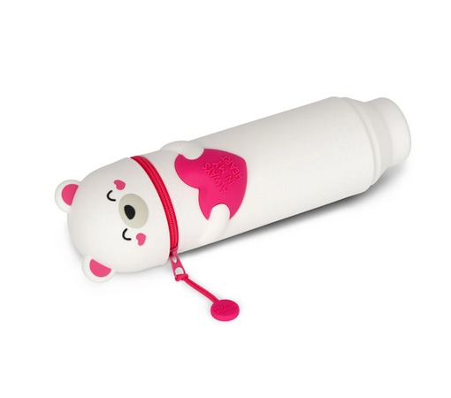Astuccio 2 in 1 in Morbido Silicone - Kawaii, orso San Valentino