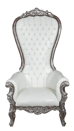 Biscottini Poltrona Trono Biscottini Stile Luigi XVI Faggio Argento Anticato 90x95x185