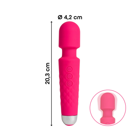 Wand Massager Massaggiatore Vibratore Ricaricabile in Silicone Sex Toy per Donna