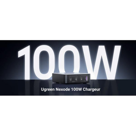 Ugreen Nexode Universale Nero AC Ricarica rapida Interno (NEXODE 100W DESKTOP CHARGER UK)