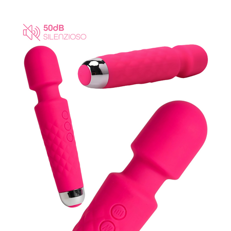 Wand Massager Massaggiatore Vibratore Ricaricabile in Silicone Sex Toy per Donna
