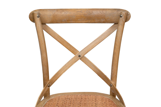 Biscottini Sedia Thonet in massello e seduta in rattan finitura legno invecchiato Offerta