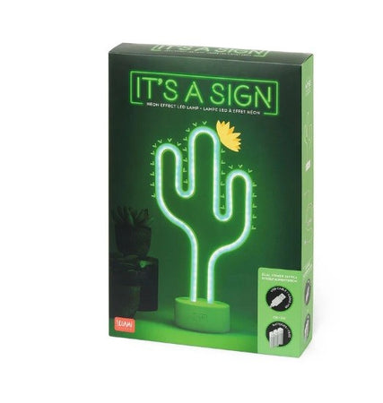 Legami, Lampada Led Effetto Neon, Tema Cactus