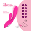 Vibratore Rabbit con Doppia Stimolazione Punto G e Clitoride in Silicone Sex Toy