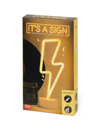 Legami, Lampada Led Effetto Neon, It's a Sign, Tema Flash