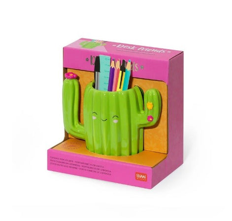 Legami, Portapenne in Ceramica Da Scrivania, Tema Cactus