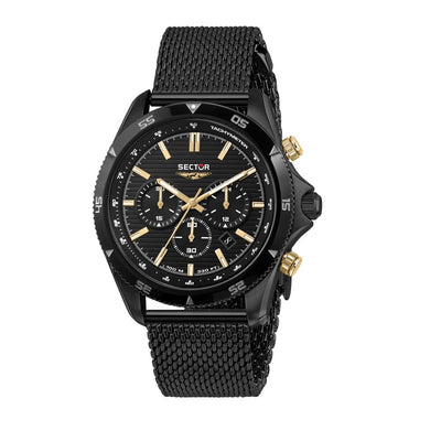 Orologio SECTOR uomo 650 cronografo acciaio mesh nero