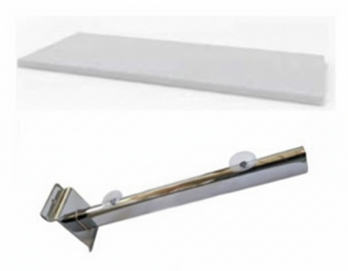 Piano in nobilitato per pannello dogato cm. 90x30 colore grigio