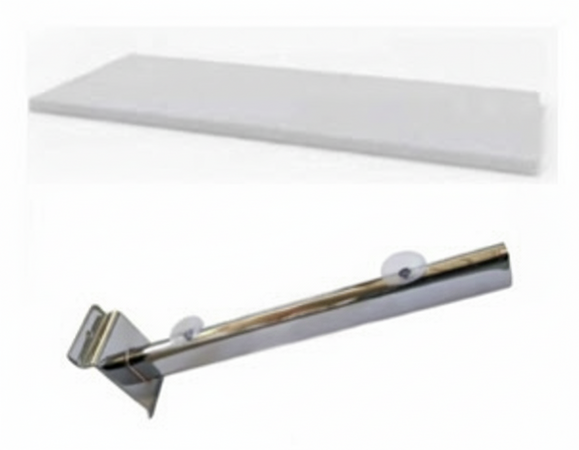 Piano in nobilitato per pannello dogato cm. 90x30 colore grigio