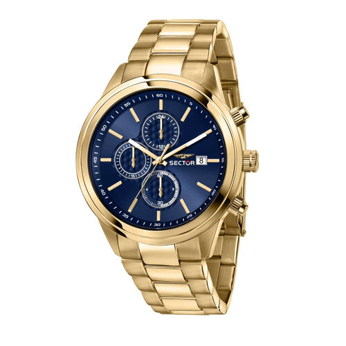 Orologio SECTOR uomo 670 cronografo acciaio dorato / blu