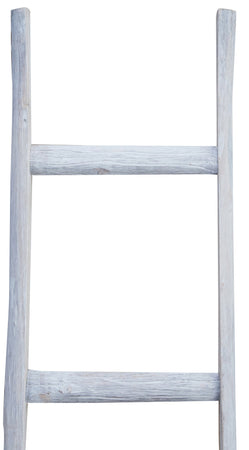 Biscottini Scala in legno finitura bianca anticata L40xPR8xH150 cm dimensioni Riproduce