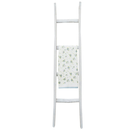 Biscottini Scala in legno finitura bianca anticata L40xPR8xH150 cm dimensioni Riproduce