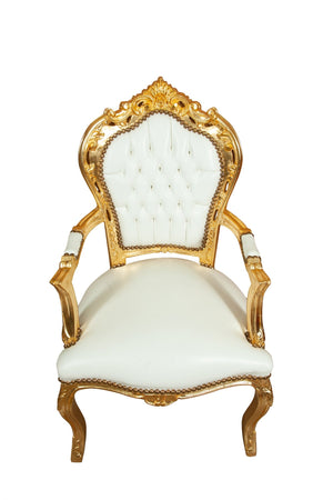Biscottini Biscottini Poltrona Luigi XVI Faggio Intagliata Foglia Oro 60x60x107 Arredo Casa