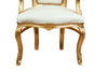 Biscottini Biscottini Poltrona Luigi XVI Faggio Intagliata Foglia Oro 60x60x107 Arredo Casa