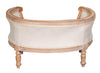 Biscottini POUF CON SCHIENALE STILE FRANCESE LUIGI XVI IN LEGNO MASSELLO DI FAGGIO XVI,
