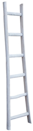 Biscottini Scala in legno finitura bianca anticata L44xPR8xH180 cm dimensioni Riproduce