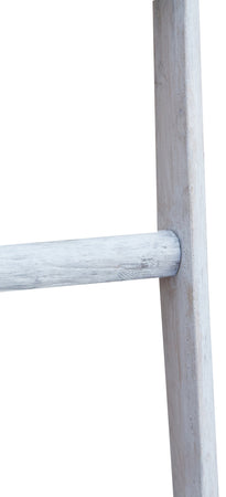 Biscottini Scala in legno finitura bianca anticata L44xPR8xH180 cm dimensioni Riproduce
