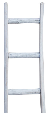 Biscottini Scala in legno finitura bianca anticata L44xPR8xH180 cm dimensioni Riproduce