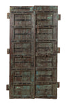Biscottini Porta portone in legno massello e ferro da interno o da esterno vecchia e antica medievale scorrevole