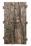 Biscottini Porta portone in legno massello e ferro da interno o da esterno vecchia e antica medievale scorrevole