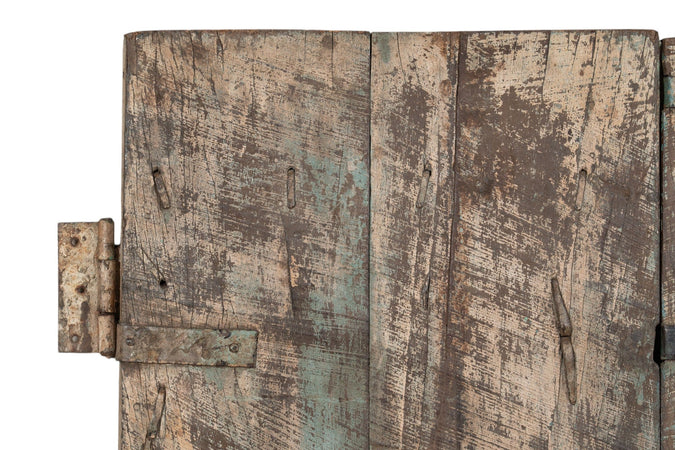 Biscottini Porta portone in legno massello e ferro da interno o da esterno vecchia e antica medievale scorrevole