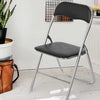 Set 6 Pezzi Sedie Imbottite Pieghevoli Colore Nero Struttura Silver Sedia Metal
