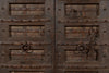 Biscottini Porta portone in legno massello e ferro da interno o da esterno vecchia e antica medievale scorrevole