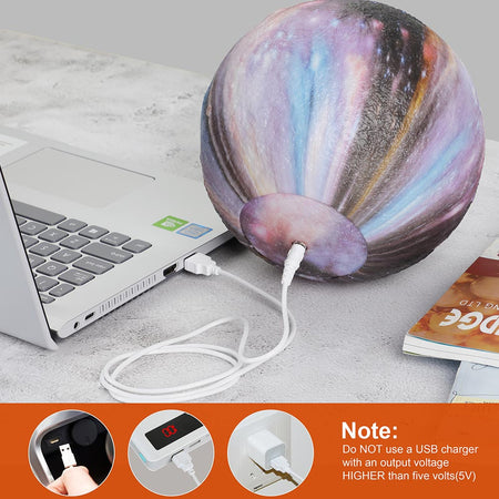 Lampada da Tavolo Sfera 18cm Luce LED RGB Telecomando e batteria ricaricabile usb