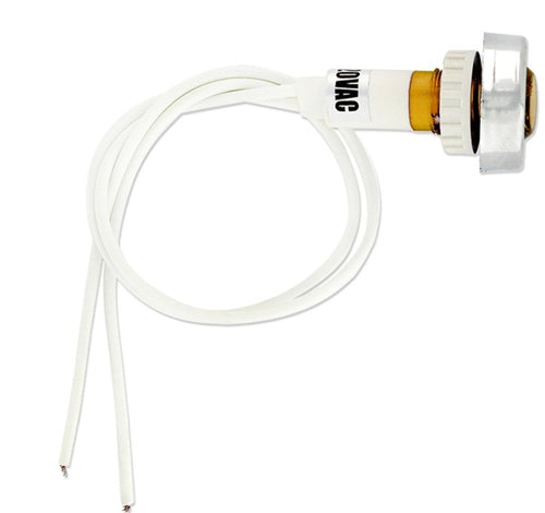 SPIA LUMINOSA GIALLA CON GHIERA CROOMATA DIAM 10 MM + FILI LV 220