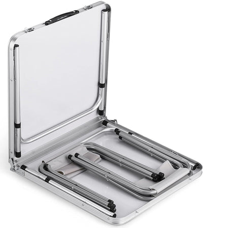 kit Tavolo e 4Sedie Pieghevoli Campeggio Picnic Portatile Salvaspazio regolabile