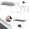 kit Tavolo e 4Sedie Pieghevoli Campeggio Picnic Portatile Salvaspazio regolabile