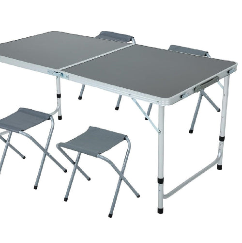 kit Tavolo e 4Sedie Pieghevoli Campeggio Picnic Portatile Salvaspazio regolabile