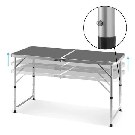 kit Tavolo e 4Sedie Pieghevoli Campeggio Picnic Portatile Salvaspazio regolabile