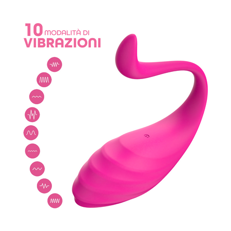 Ovetto Vibrante Vibratore Curvo Telecomandato 10 Modalità di Vibrazione Sex Toy
