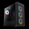GAMDIAS CASE MID TOWER ATHENA M3 4x120mm PWN FAN ARGB CON 8 PORT HUB