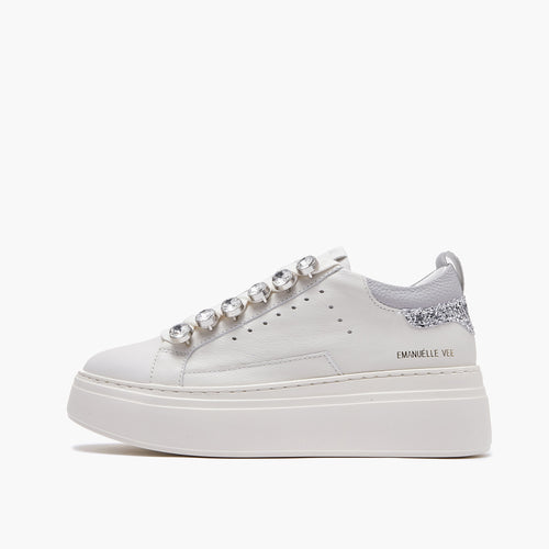 Emanuelle Vee sneakers donna Bice in pelle ivory animalie  503 17