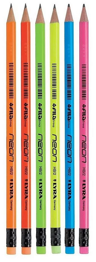 LYRA Matita HB/2 con corpo a colori NEON