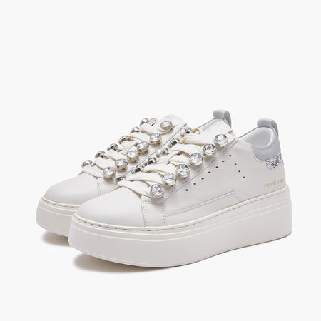 Emanuelle Vee sneakers donna Bice in pelle ivory animalie  503 17