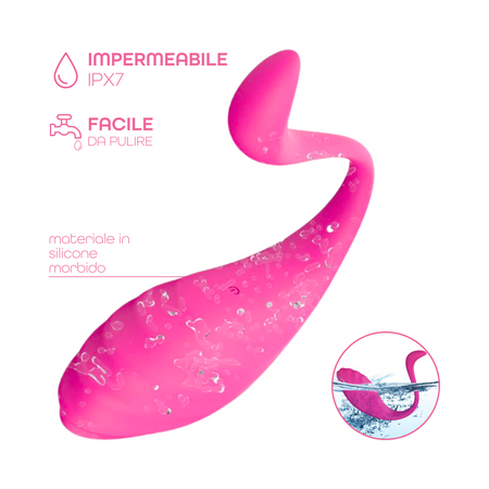 Ovetto Vibrante Vibratore Curvo Telecomandato 10 Modalità di Vibrazione Sex Toy