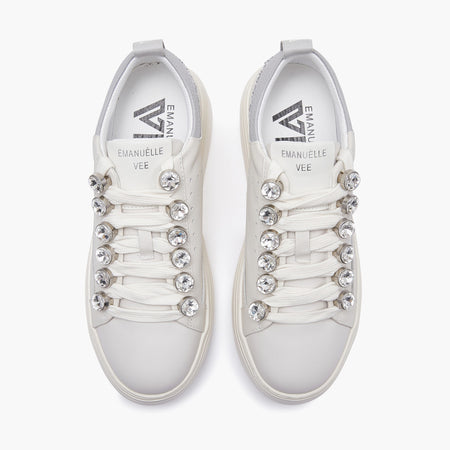 Emanuelle Vee sneakers donna Bice in pelle ivory animalie  503 17