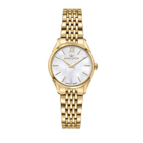 Orologio PHILIP WATCH donna Roma tempo acciaio dorato / madreperla
