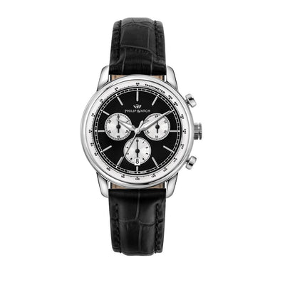 Orologio PHILIP WATCH uomo Anniversary cronografo pelle nero